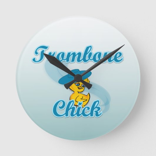 Trombone Chick #3 Ronde Klok (Voorkant)