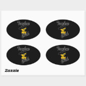 Trombone Chick #4 Ovale Sticker (Vel)