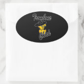 Trombone Chick #4 Ovale Sticker (Tas)