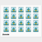 Trombone Chick #7 Vierkante Sticker (Vel)