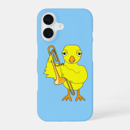 Trombone Chick iPhone 16 Hoesje (Achterkant)