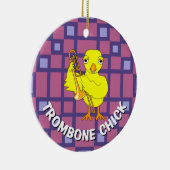 Trombone Chick Keramisch Ornament (Rechts)