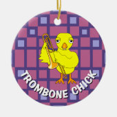 Trombone Chick Keramisch Ornament (Voorkant)