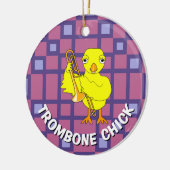 Trombone Chick Keramisch Ornament (Links)