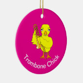 Trombone Chick Keramisch Ornament (Rechts)