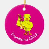 Trombone Chick Keramisch Ornament (Voorkant)