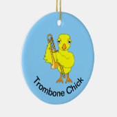 Trombone Chick Keramisch Ornament (Rechts)