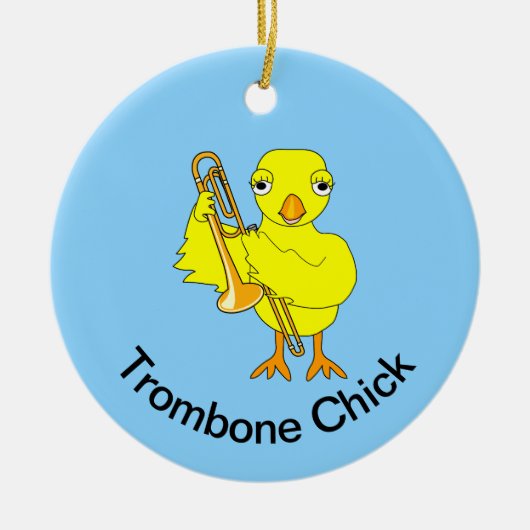 Trombone Chick Keramisch Ornament (Voorkant)