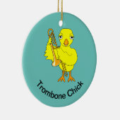 Trombone Chick Keramisch Ornament (Rechts)