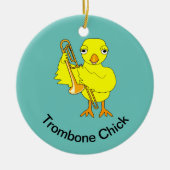 Trombone Chick Keramisch Ornament (Voorkant)