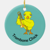 Trombone Chick Keramisch Ornament (Achterkant)
