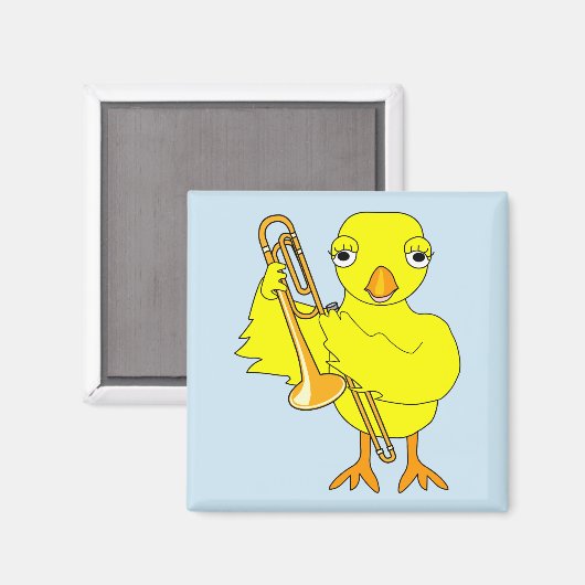 Trombone Chick Magneet (Voorkant / Achterkant)
