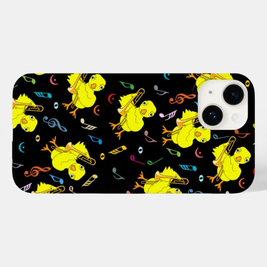 Trombone Chick Muzieknoten Case-Mate iPhone Case (Achterkant (horizontaal))
