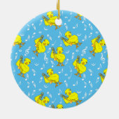 Trombone Chick Muzieknoten Keramisch Ornament (Achterkant)