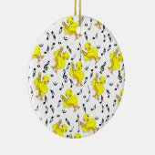 Trombone Chick Muzieknoten Keramisch Ornament (Rechts)