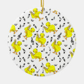 Trombone Chick Muzieknoten Keramisch Ornament (Voorkant)