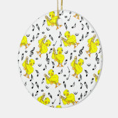 Trombone Chick Muzieknoten Keramisch Ornament (Links)