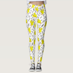 Trombone Chick Muzieknoten Leggings