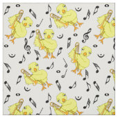 Trombone Chick Muzieknoten Stof (Swatch)