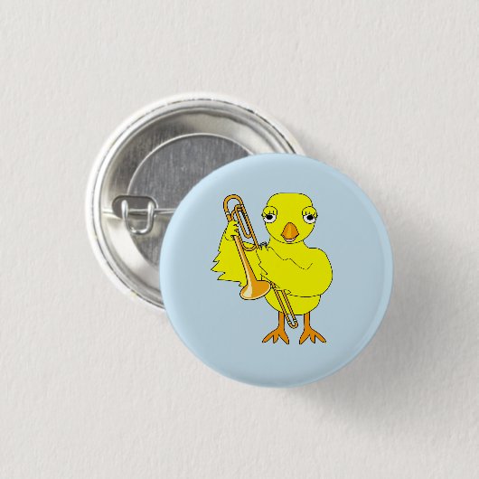 Trombone Chick Ronde Button 3,2 Cm (Voorkant /achterkant)