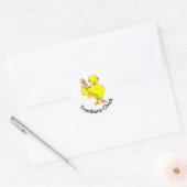 Trombone Chick Ronde Sticker (Envelop)