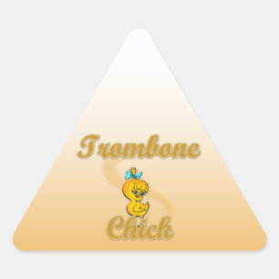 Trombone Chick Sticker