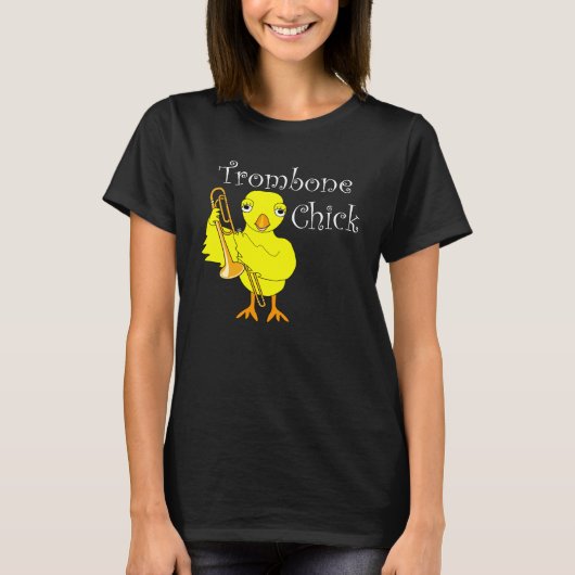 Trombone Chick Tekst T-shirt (Voorkant)
