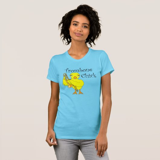 Trombone Chick Tekst T-shirt (Voorkant volledig)