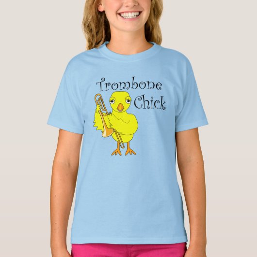 Trombone Chick Tekst T-shirt (Voorkant)