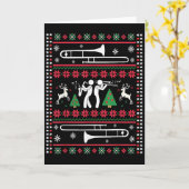 Trombone Christmas Ugly Trombonist Jazz Music Marc Kaart (Gele Bloem)