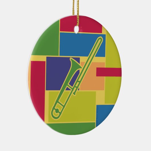 Trombone Colorblock Ornament (Rechts)