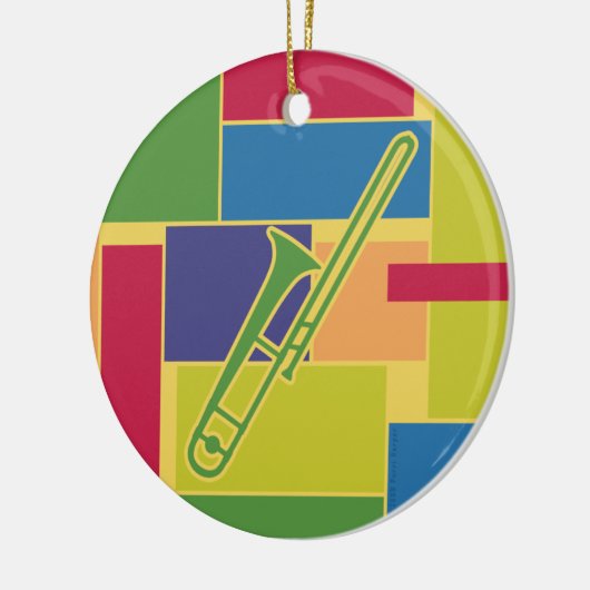 Trombone Colorblock Ornament (Links)