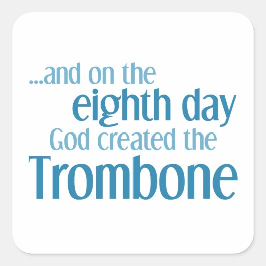 Trombone creatie vierkante sticker (Voorkant)