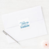Trombone creatie vierkante sticker (Envelop)