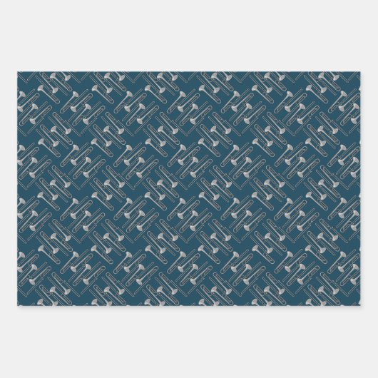 Trombone Crosshatch Inpakpapier Vel (Voorkant 2)