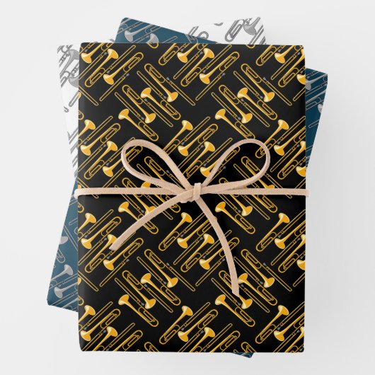 Trombone Crosshatch Inpakpapier Vel (In situ)