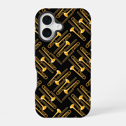 Trombone Crosshatch iPhone 16 Hoesje (Achterkant)