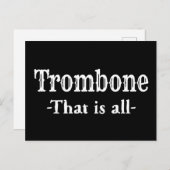 Trombone Dat Is Allemaal Grappige Muziek Briefkaart (Voorkant / Achterkant)