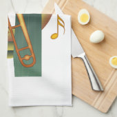 Trombone Deco1 Theedoek (Quarter Fold)