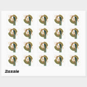 Trombone Deco1 Vierkante Sticker (Vel)