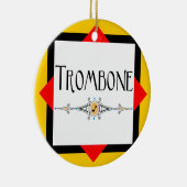 Trombone decoratieve lijn keramisch ornament (Rechts)