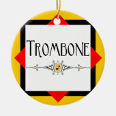 Trombone decoratieve lijn keramisch ornament (Voorkant)