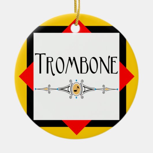 Trombone decoratieve lijn keramisch ornament (Voorkant)