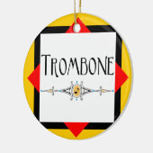Trombone decoratieve lijn keramisch ornament (Links)