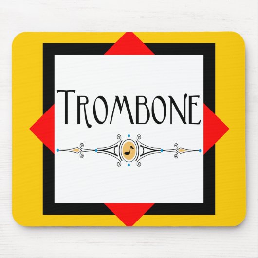 Trombone decoratieve lijn muismat (Voorkant)