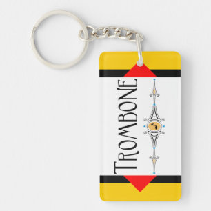 Trombone decoratieve lijn sleutelhanger