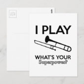 trombone-design briefkaart (Voorkant / Achterkant)