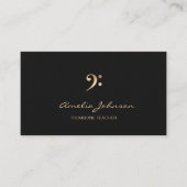 Trombone Docent Bas Clef Gold&Black Professional Visitekaartje (Voorkant)