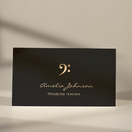 Trombone Docent Bas Clef Gold&Black Professional Visitekaartje