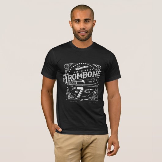  trombone donker Shirt (Voorkant volledig)